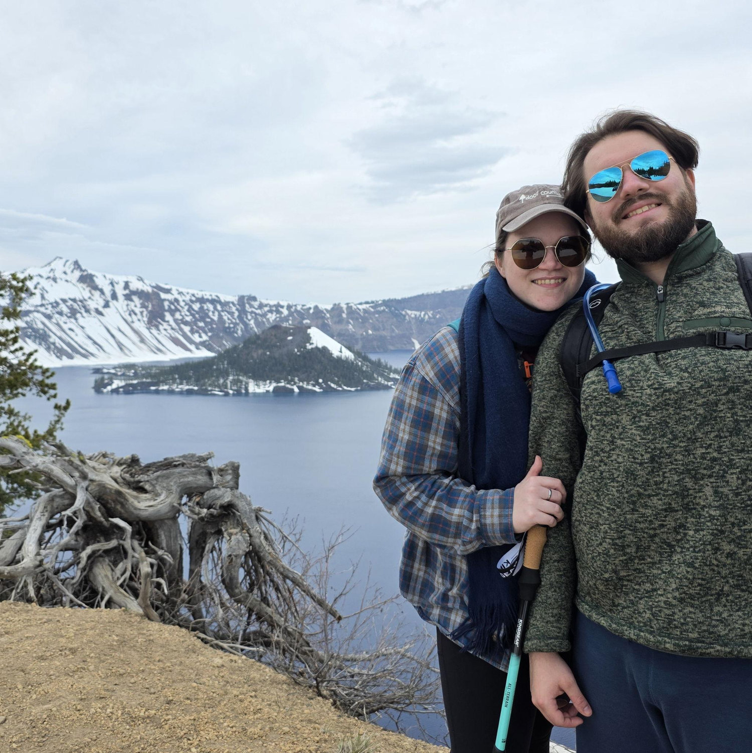 Hiking at Crater Lake National Park.