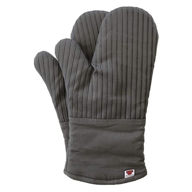 Big Red House Oven Mitts - Kitchen Mitts with Heat Resistant Silicone up to 480F for Hot Cooking & Baking - Grey