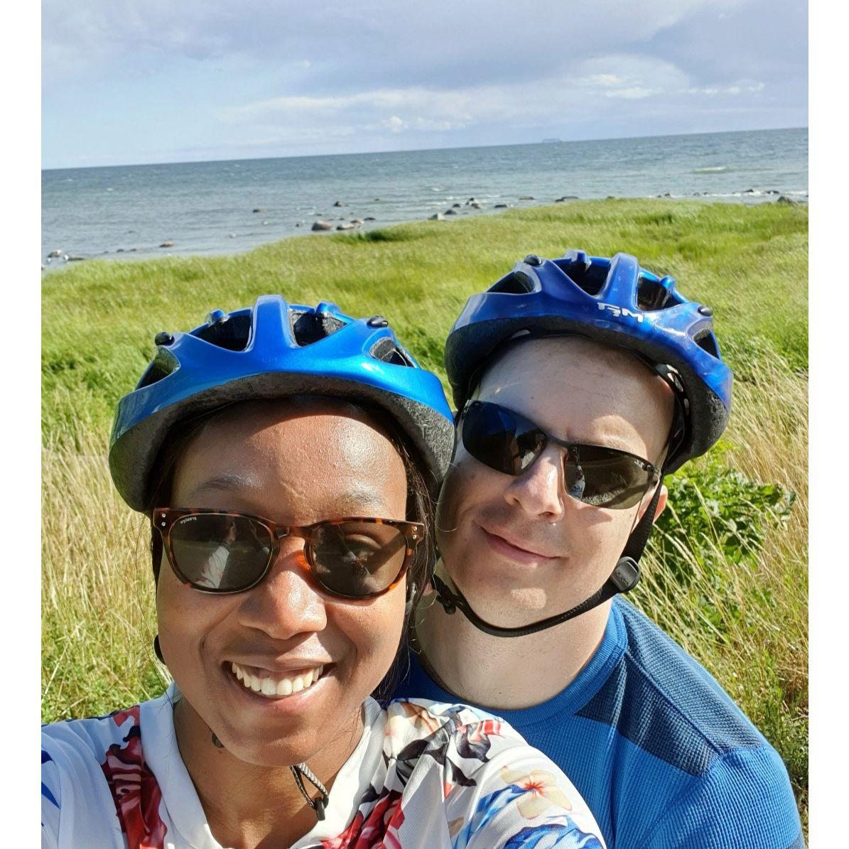 Cycling on the Swedish island of Gotland in the Baltic Sea.