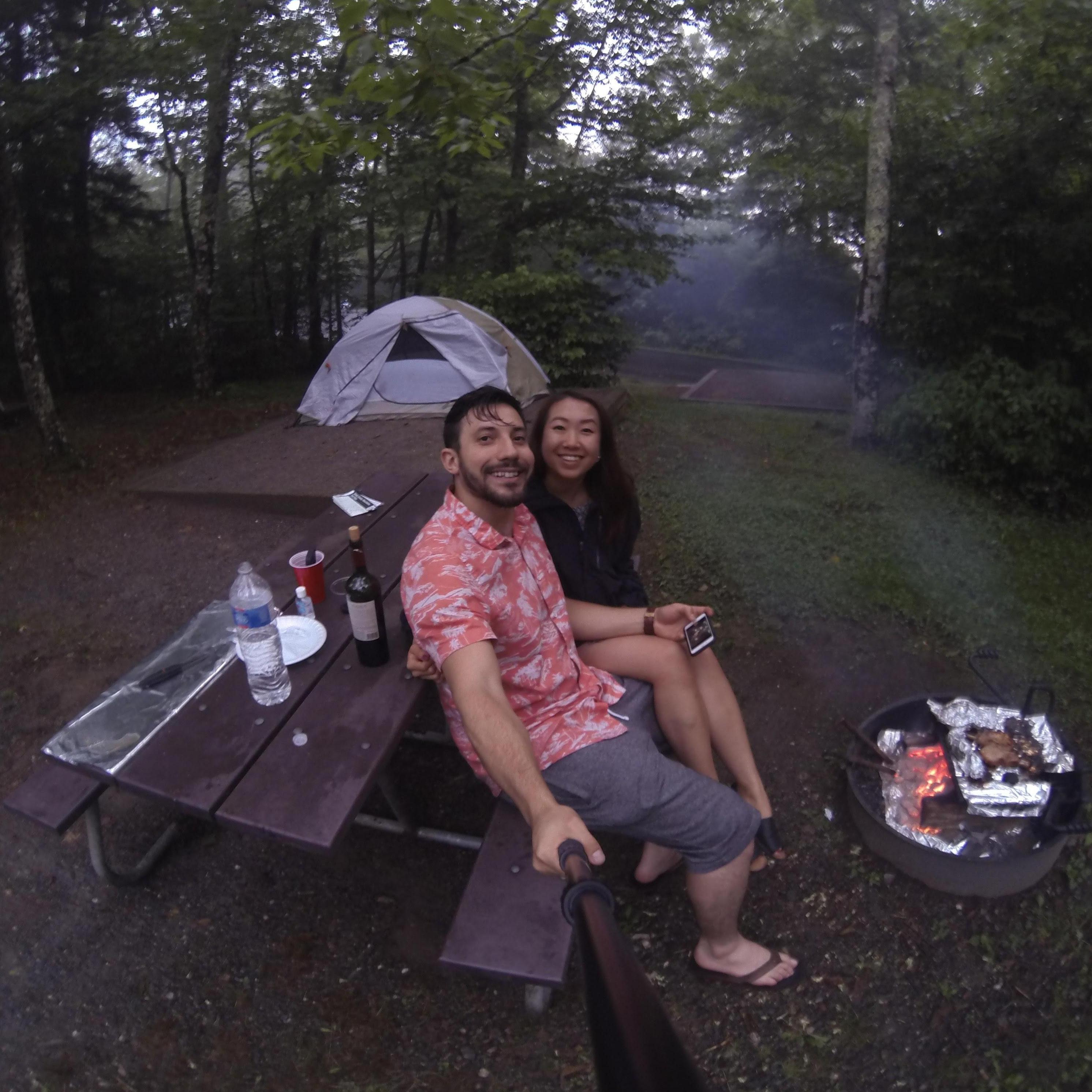 Camping in the Smokey Mountains of North Carolina