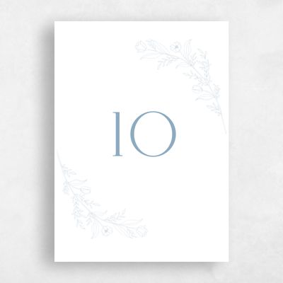 White Wedding Table Number - Seraphine