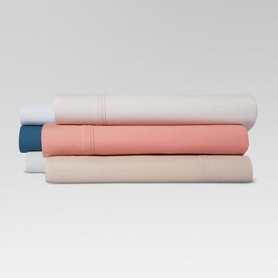 White, Queen Organic Cotton Solid Sheet Set 300 Thread Count - Threshold™