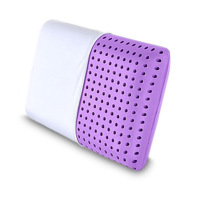 OMEO Purple Memory Foam Pillow Queen | Soft Pillow with Xtreme Comfort | The Best Memory Foam Bed Pillow for Sleeping | Firm Support Pillow for Side Sleepers | Queen Size | Lavender Scent | 24" x 16"