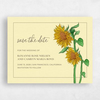 Yellow Wedding Save the Date - Bonnie Bloom
