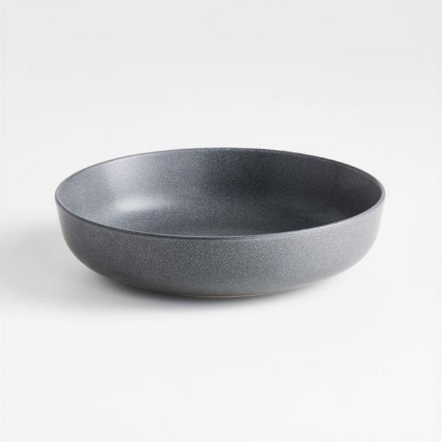 Wren Matte Dark Grey Low Bowls, Set of 8