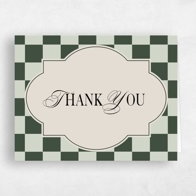 Grassy Sage, Green Wedding Thank You - Sarlat Landscape