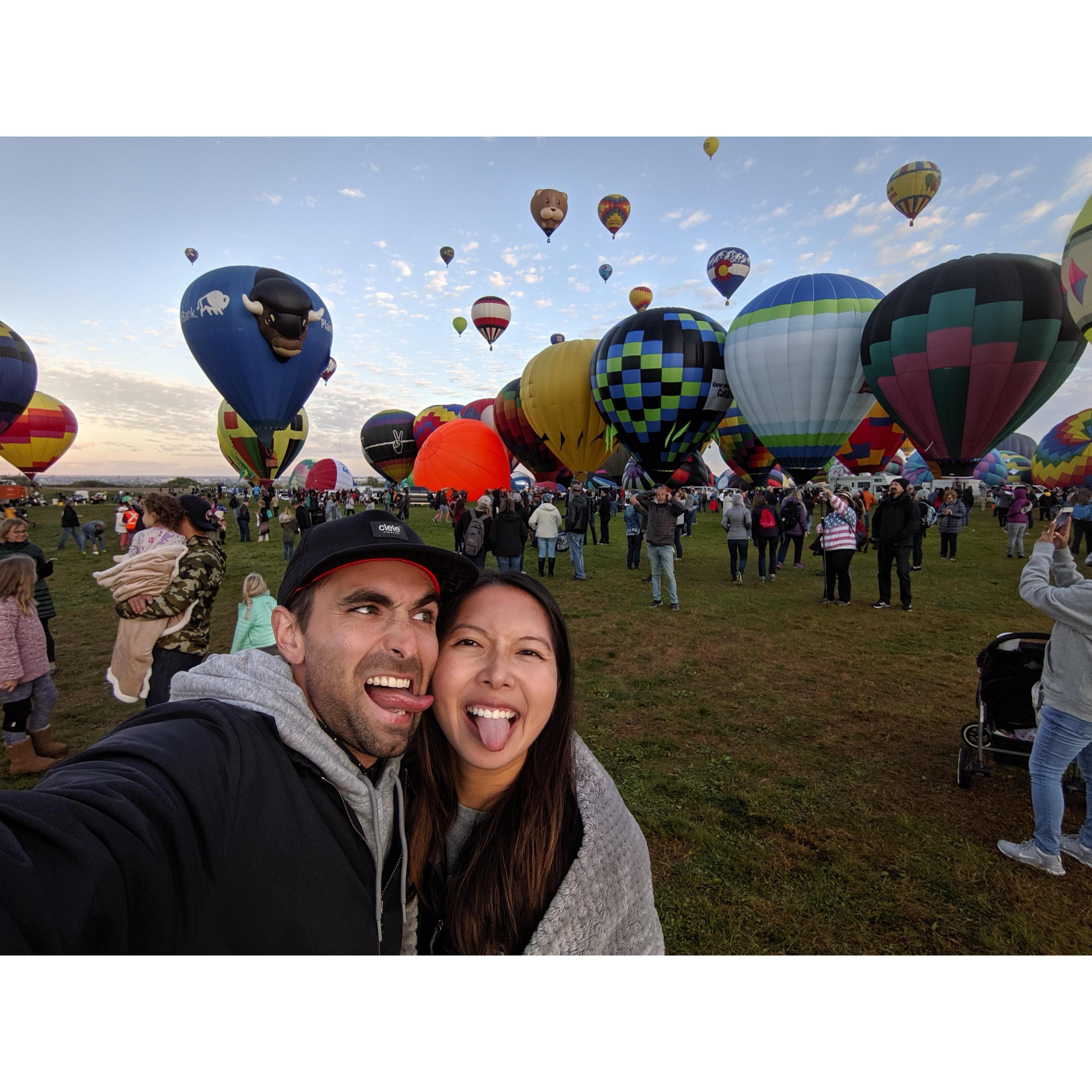 Sunrise at the Albuquerque Hot Air Balloon Festival