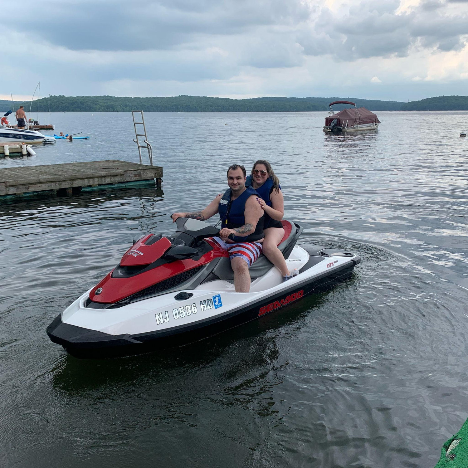 Brie's first time on the Jetski!