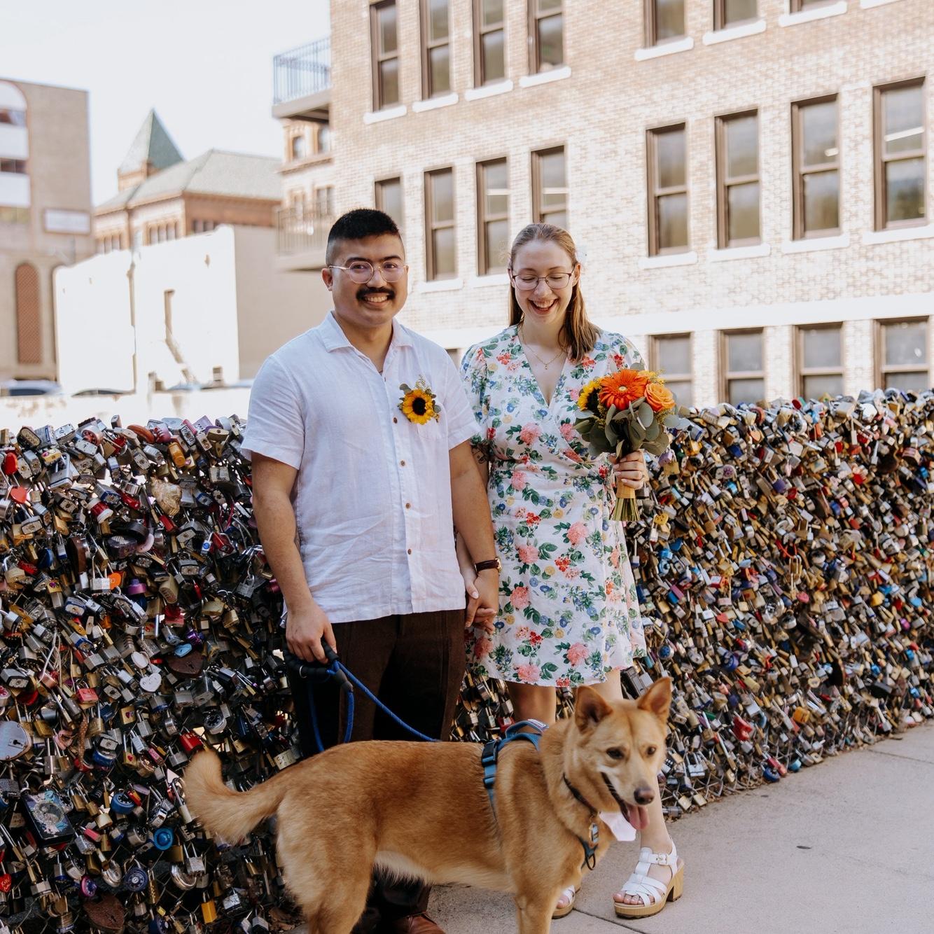 Penny was having a blast sniffing through all of the different locks!