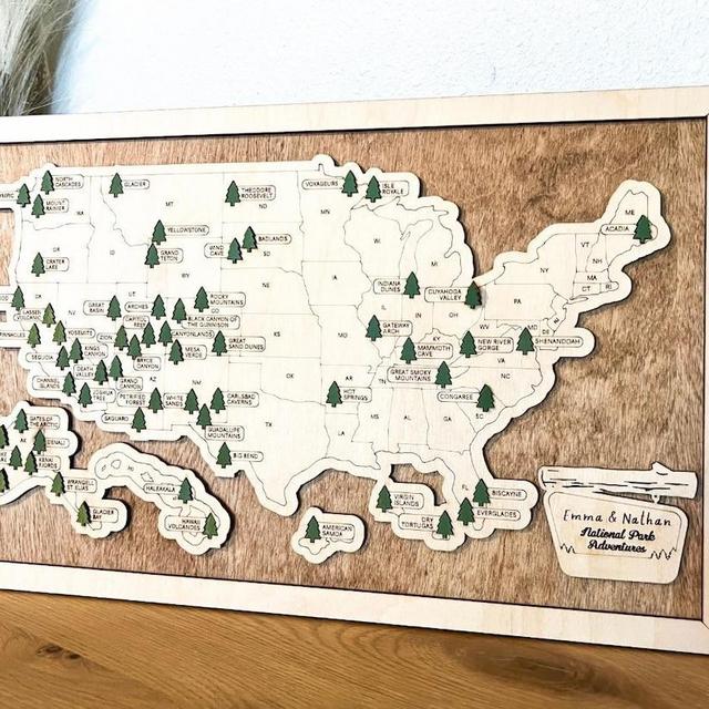 Custom National Park Travel Map