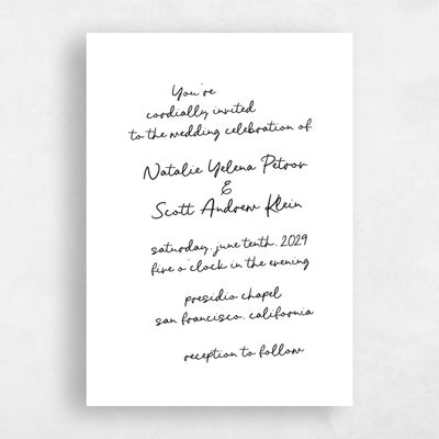 White Wedding Invitation - Morgay Classic