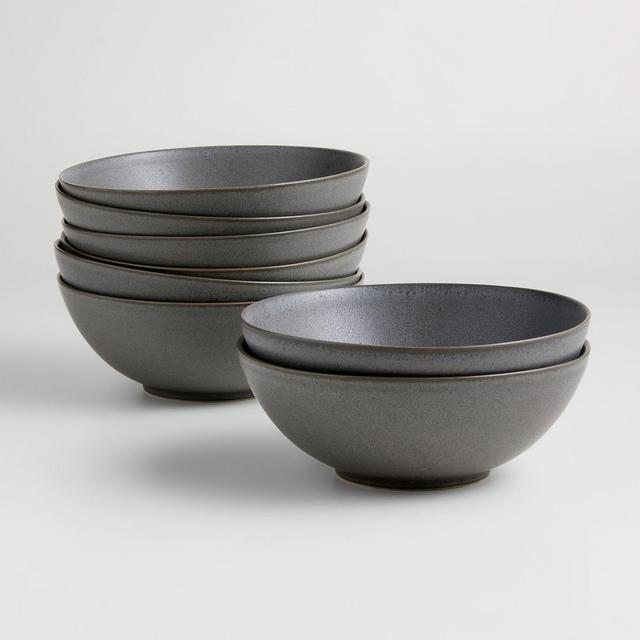 Craft 8" Charcoal Bowls, Set of 8