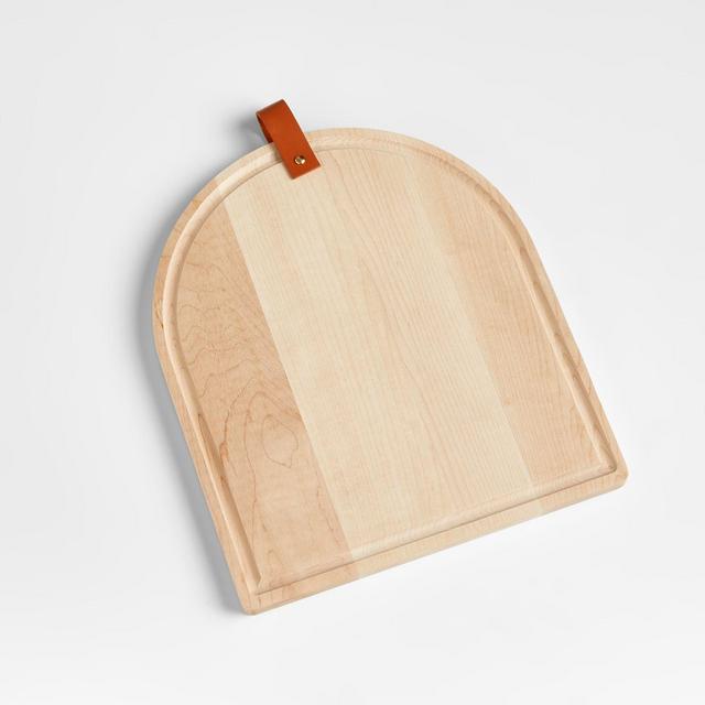 Tomos Medium Maple Cutting Board with Leather Strap