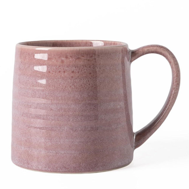 TaoTaojarvie Ceramic Coffee mugs, 21 oz, Extra Large Mugs, Big Tea Cups, Large Handle, Pottery Mugs, Big Belly, Transmutation Glaze，Wide Bottom, stripe pattern, Microwave and Dishwasher Safe. (Purple
