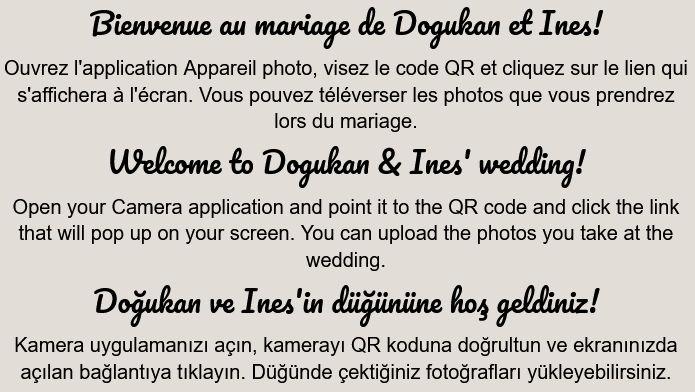The Wedding Website of Dogukan Iscan and Ines Hadid