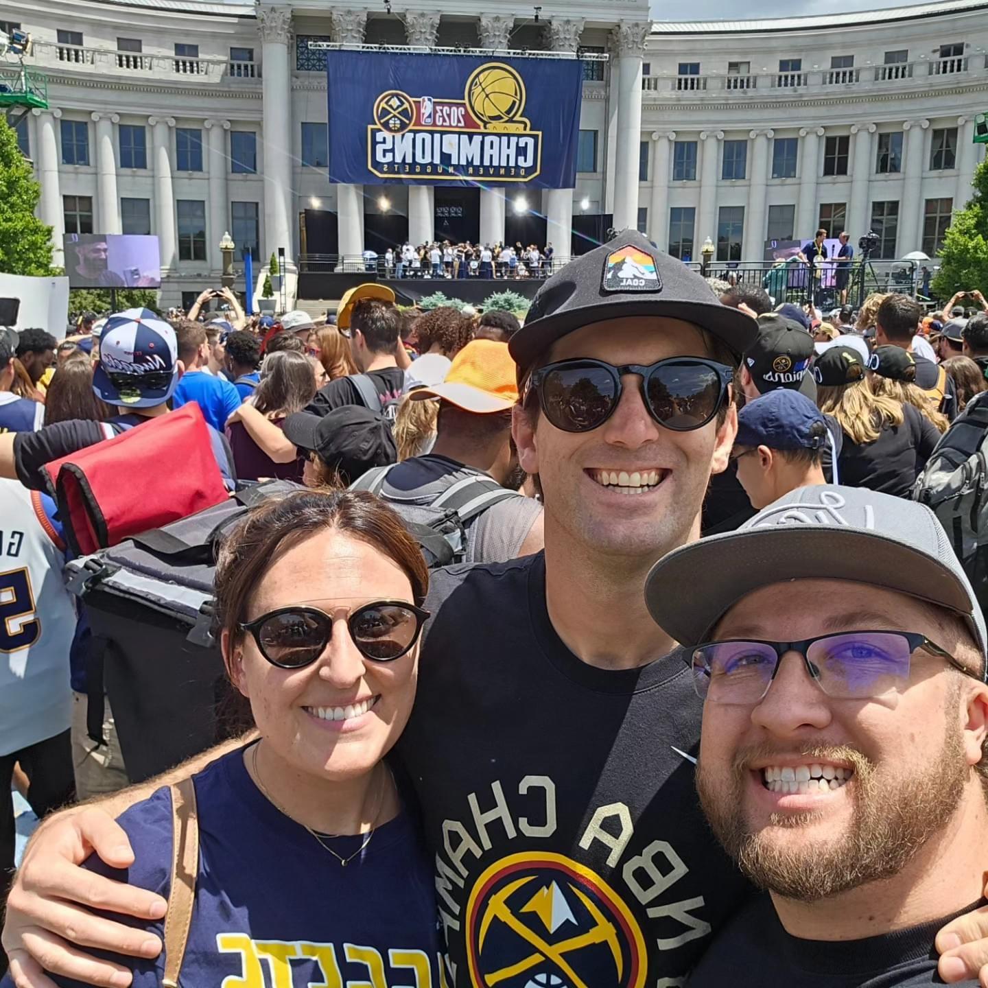 At the Nuggets parade after they won the championship! (Don't worry, Kaila is still a Boston fan)