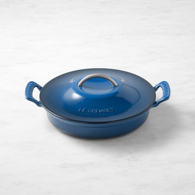 Le Creuset Modern Heritage Enameled Cast Iron Braiser, 3 1/4-Qt., Lapis