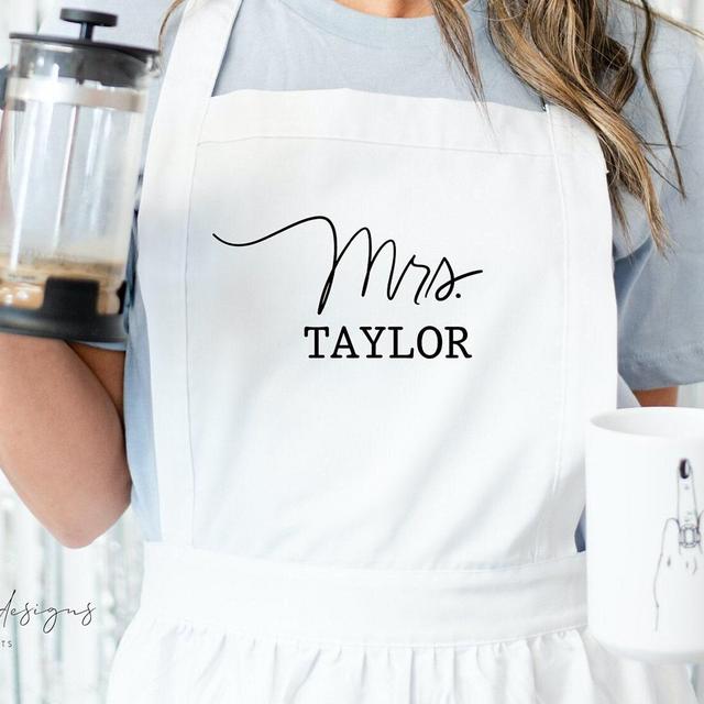 bride custom apron- mrs apron- kitchen...
