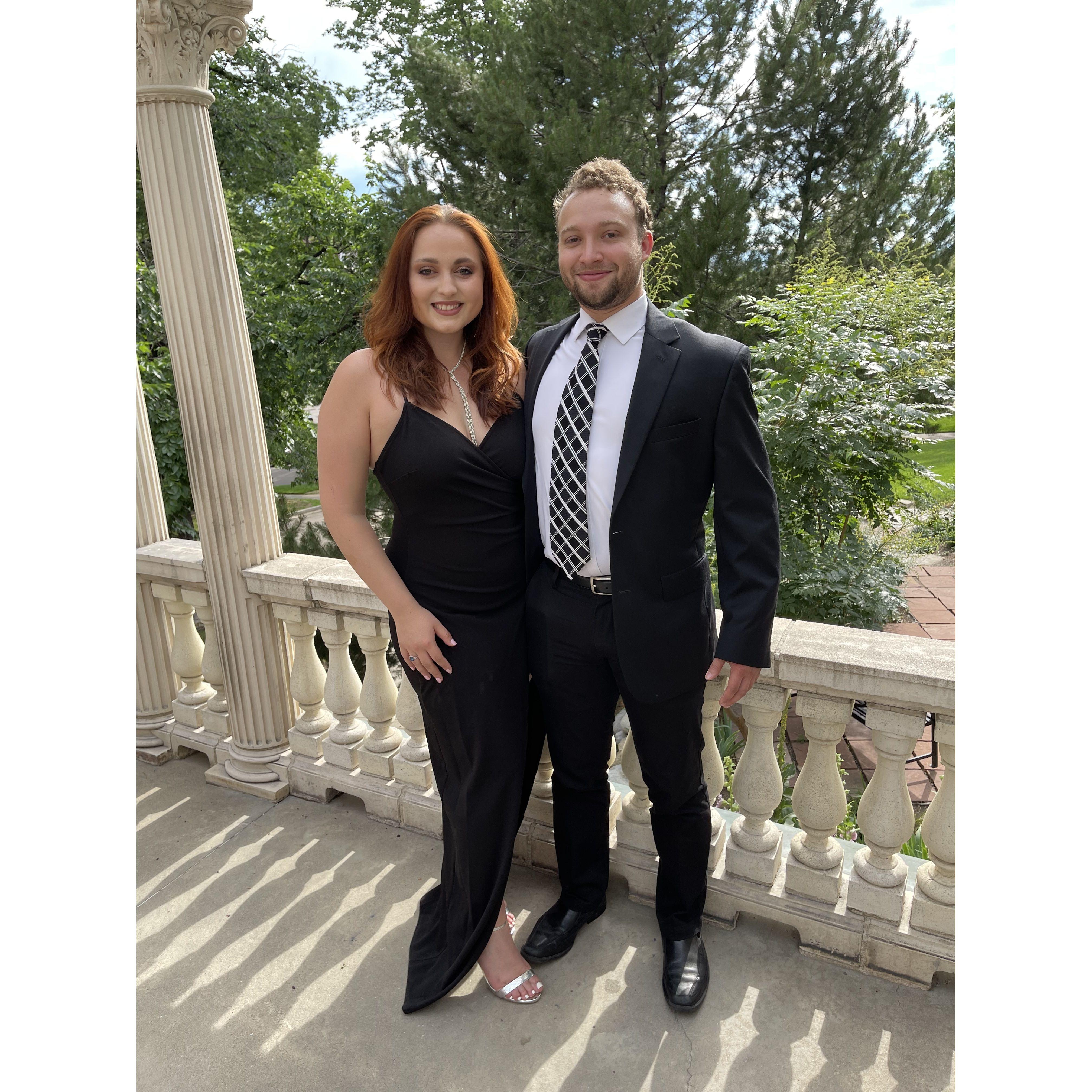 Looking snazzy at the wedding of Nick and Richelle Geisen in July 2021