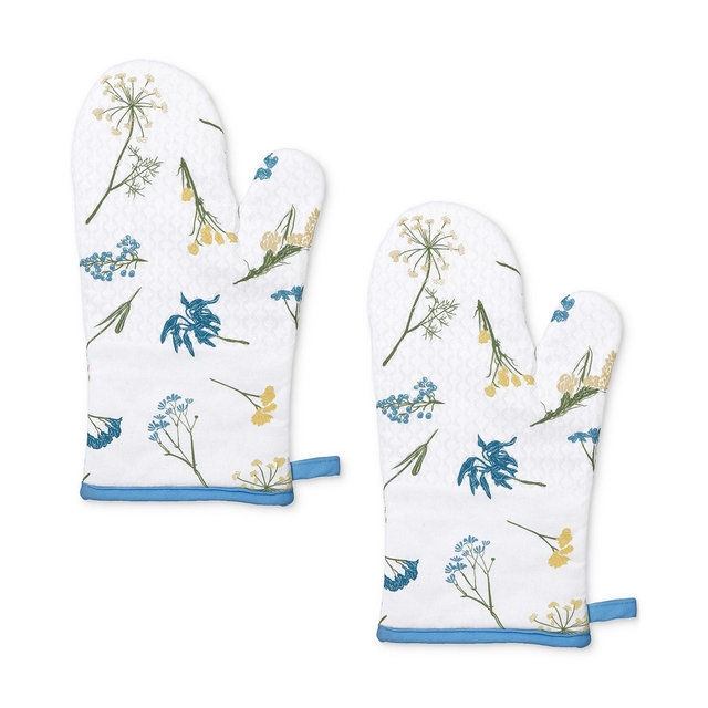 Lenox Wildflowers All-Over Oven Mitts, Set of 2