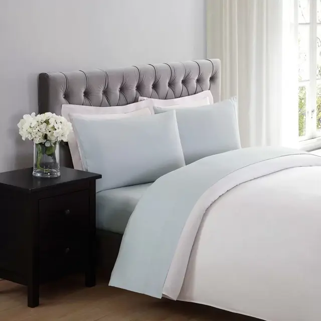 Truly Soft Everyday Full Sheet Set in Blush in Silver Grey
