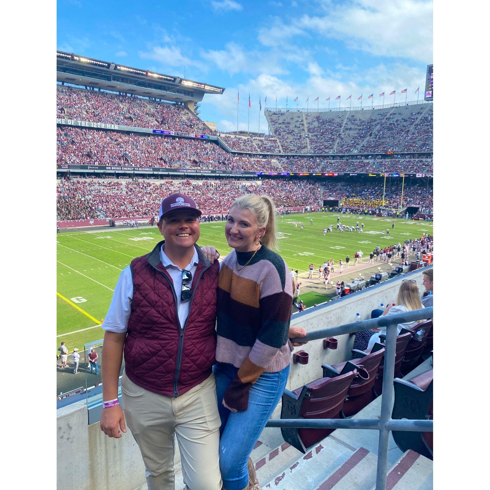 One of our many trips to Kyle Field!