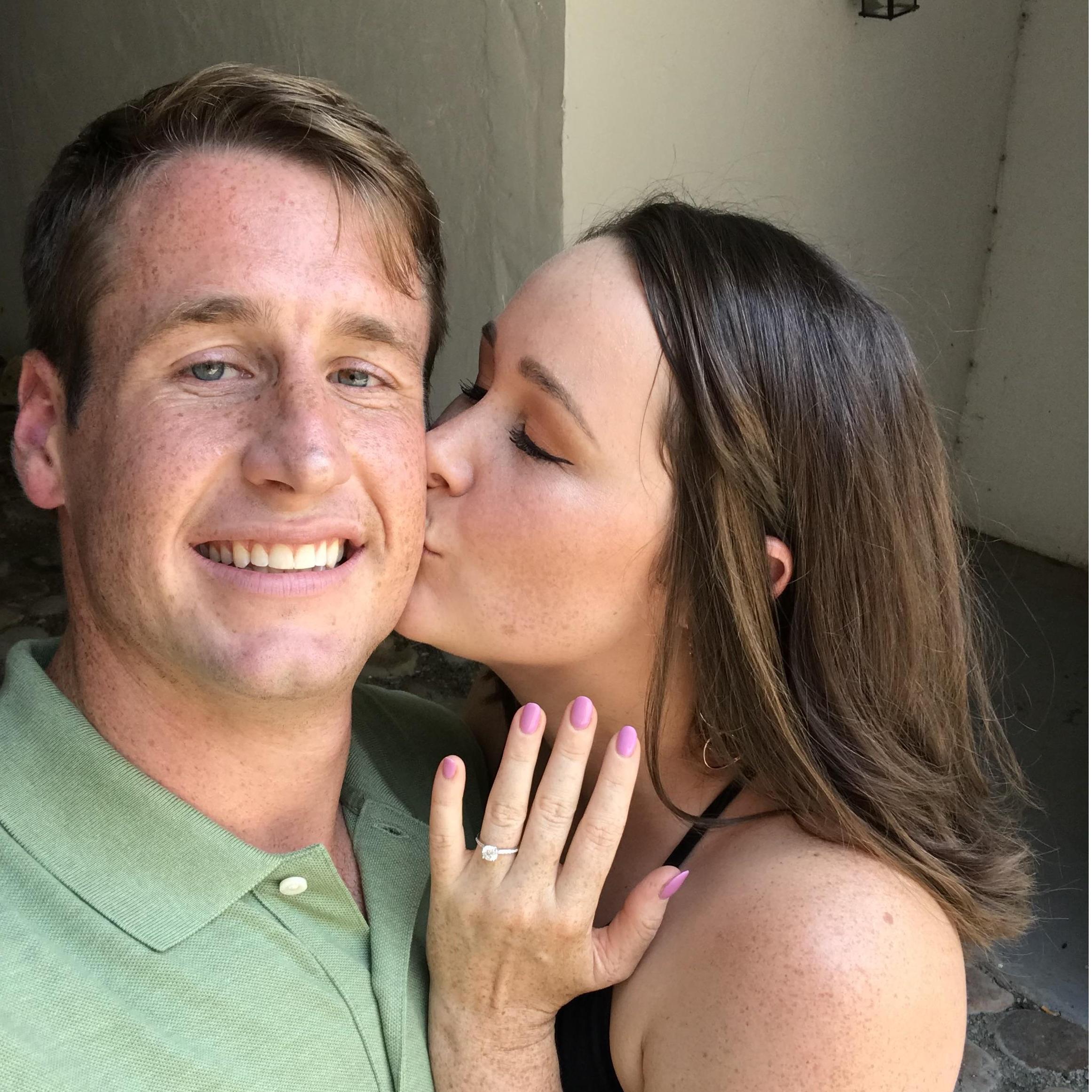One of our first photos as an engaged couple