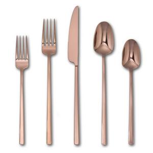 Artisanal Kitchen Supply™ Edge Mirror 20-Piece Flatware Set in Copper