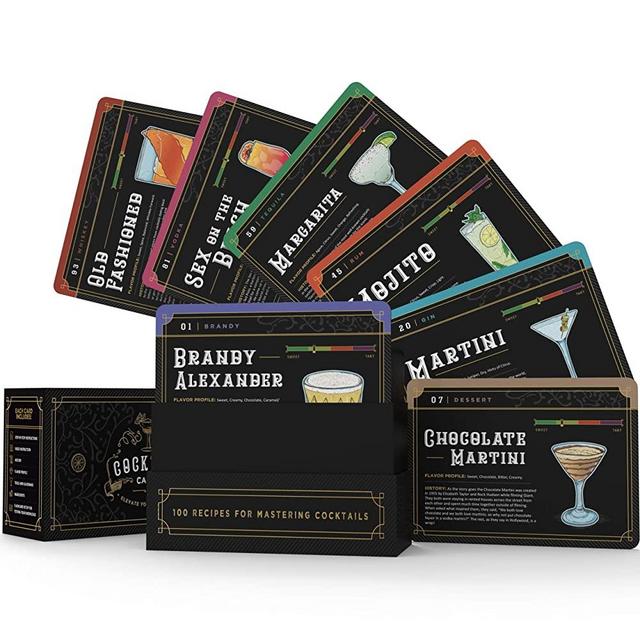 Cocktail Cards: 100 Cocktail Recipes to Master Cocktails in Bartender Flashcard Form With Step By Step Cocktail Instructions and Video Instructions