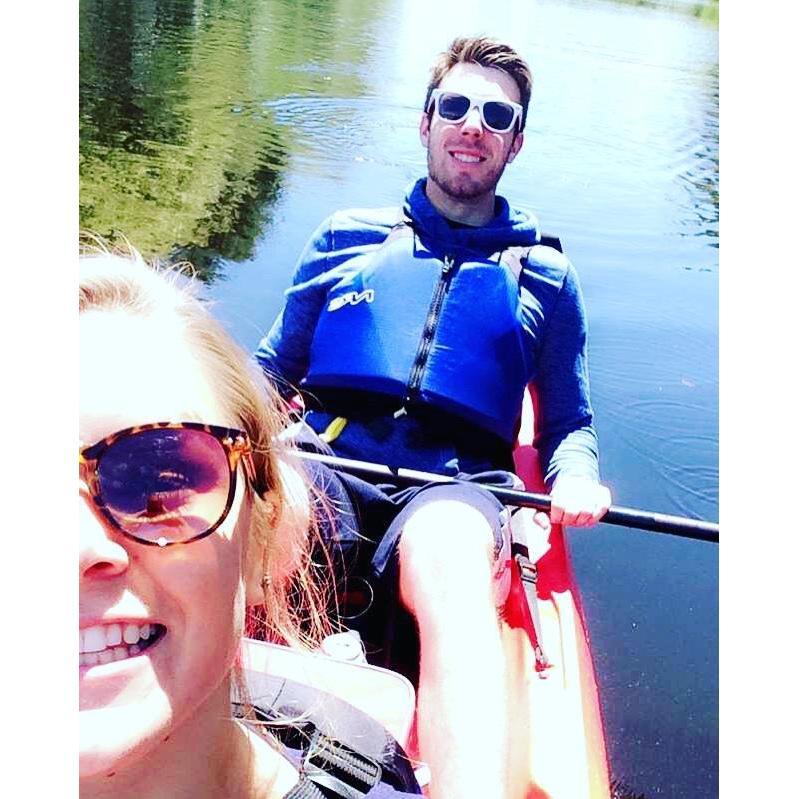 Kayaking on The Charles River in Boston.