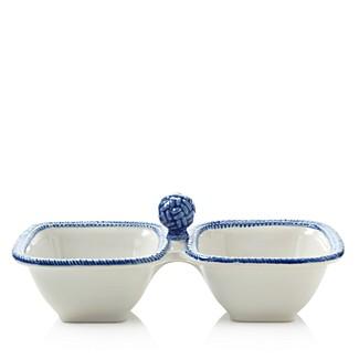Juliska Le Panier Blue Two-Section Server