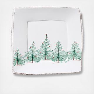 Lastra Melamine Holiday Square Platter