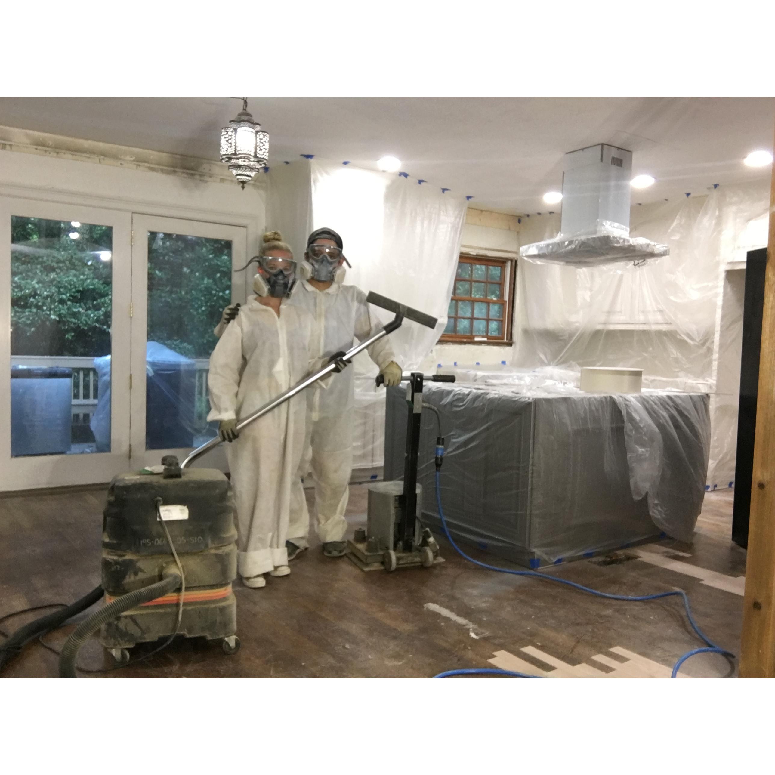 Sanding our floors