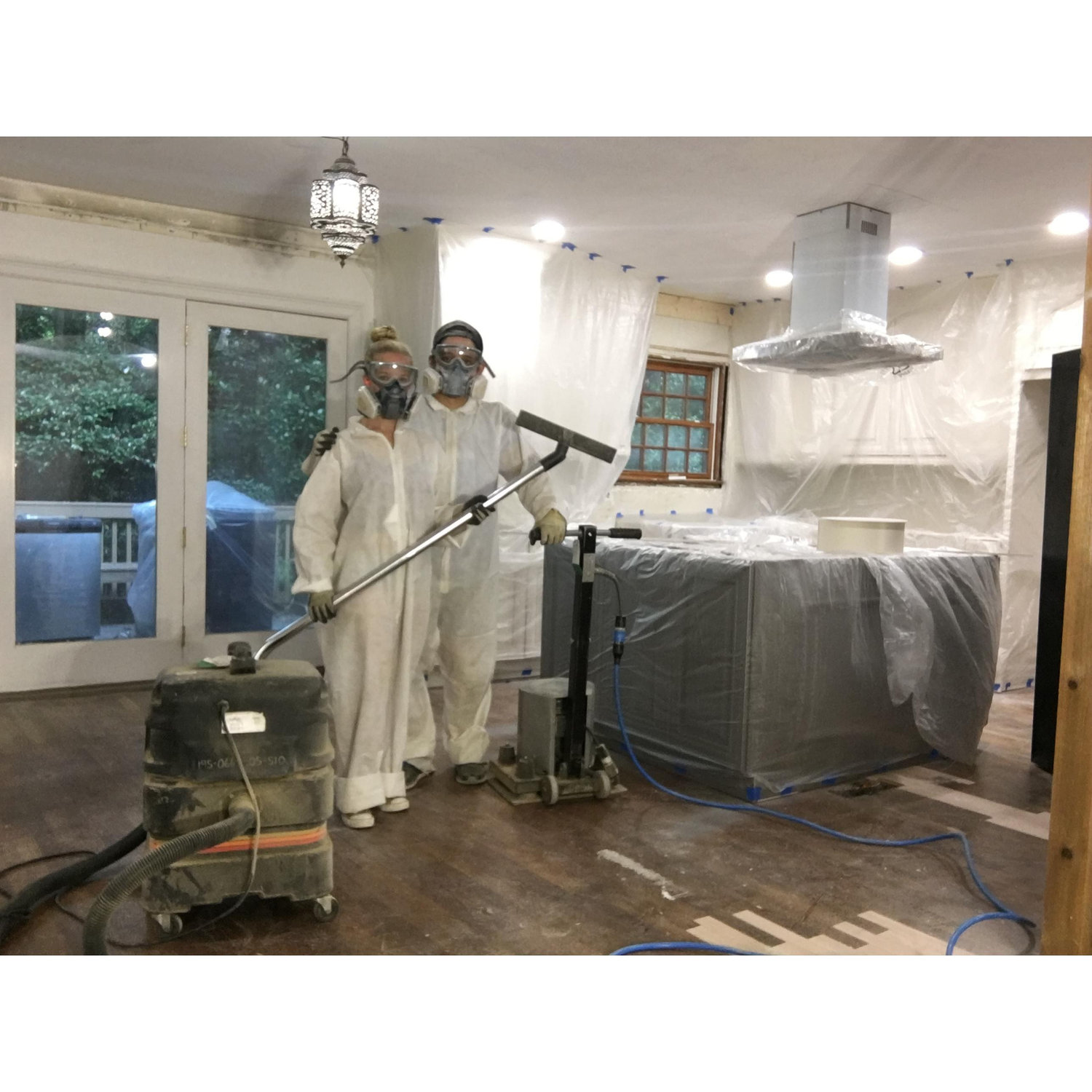 Sanding our floors