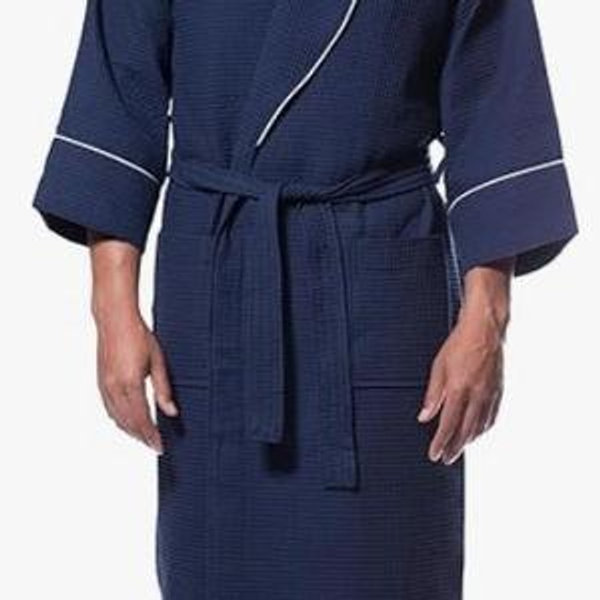 Turquaz Lightweight Full-Length Waffle Bathrobe - Unisex