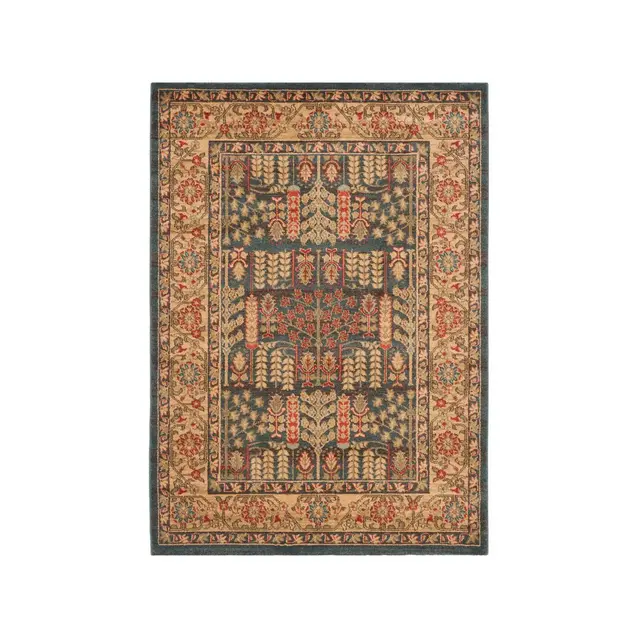 Mahal MAH697 Power Loomed Indoor Area Rug - Navy/Natural - 4'x5'7" - Safavieh.