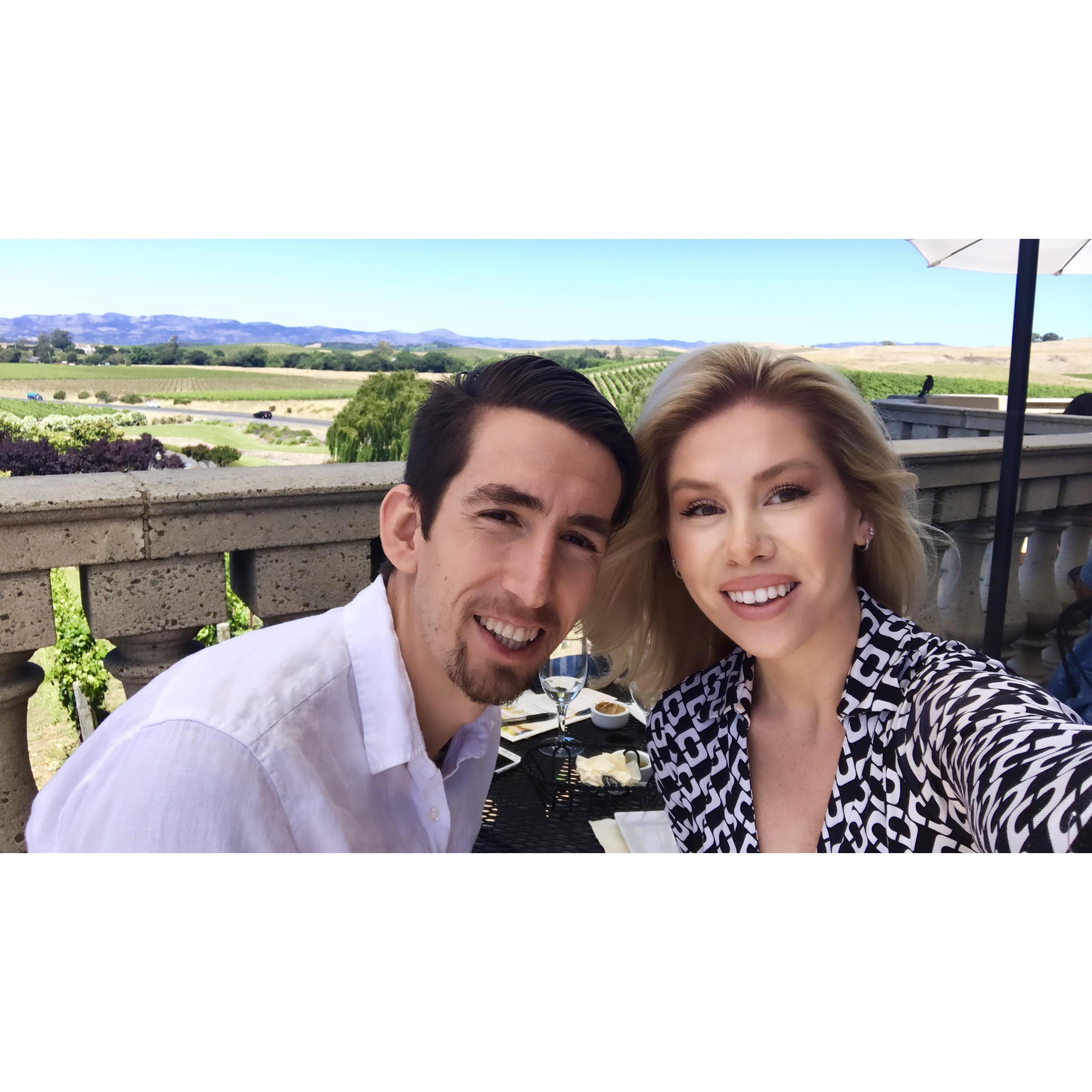 Wine tasting at Domaine Carneros