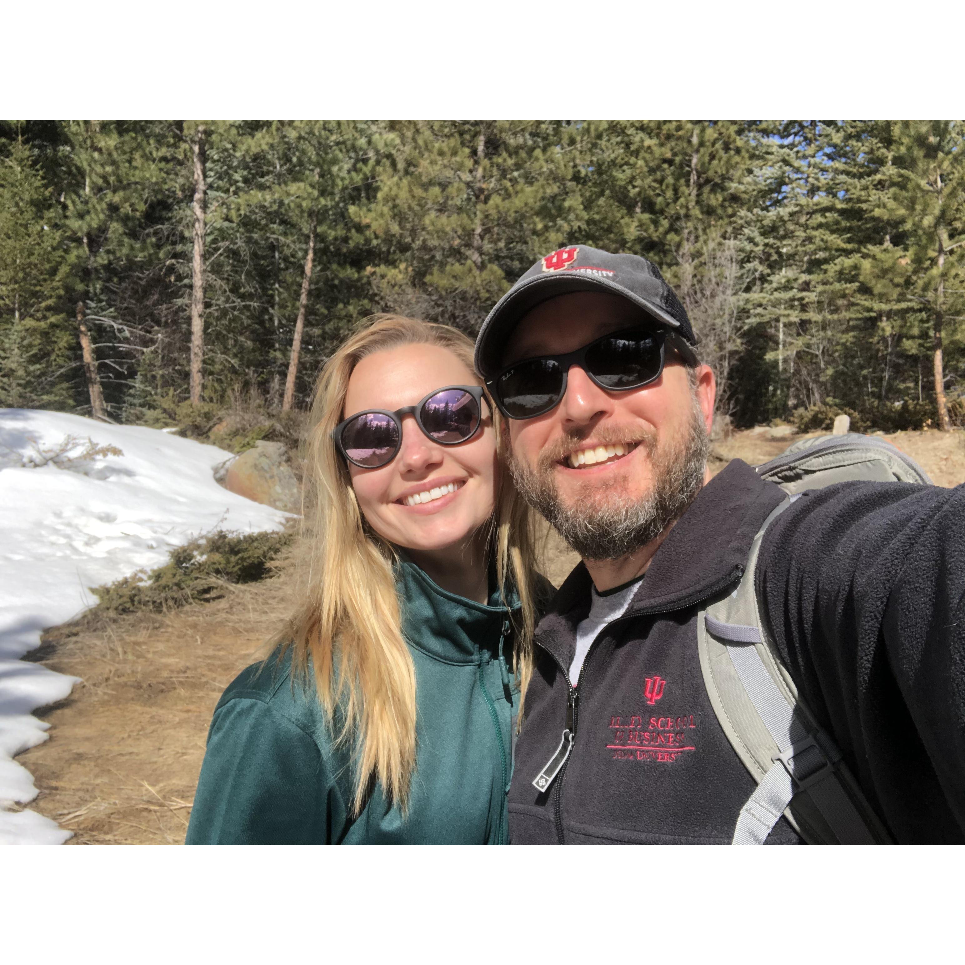 Our first activity out of the house after quarantining for 45 days. This pic was taken just before we encountered a 70 pound cougar!!!!