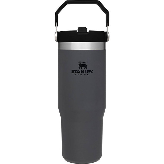 Charcoal- Stanley The IceFlow 30 oz Classic Flip Straw Tumbler