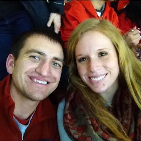 One of our first dates! Watching Kayla's cousin Mike play hockey for the Florida Panthers against the Detroit Red Wings at Joe Louis Arena.