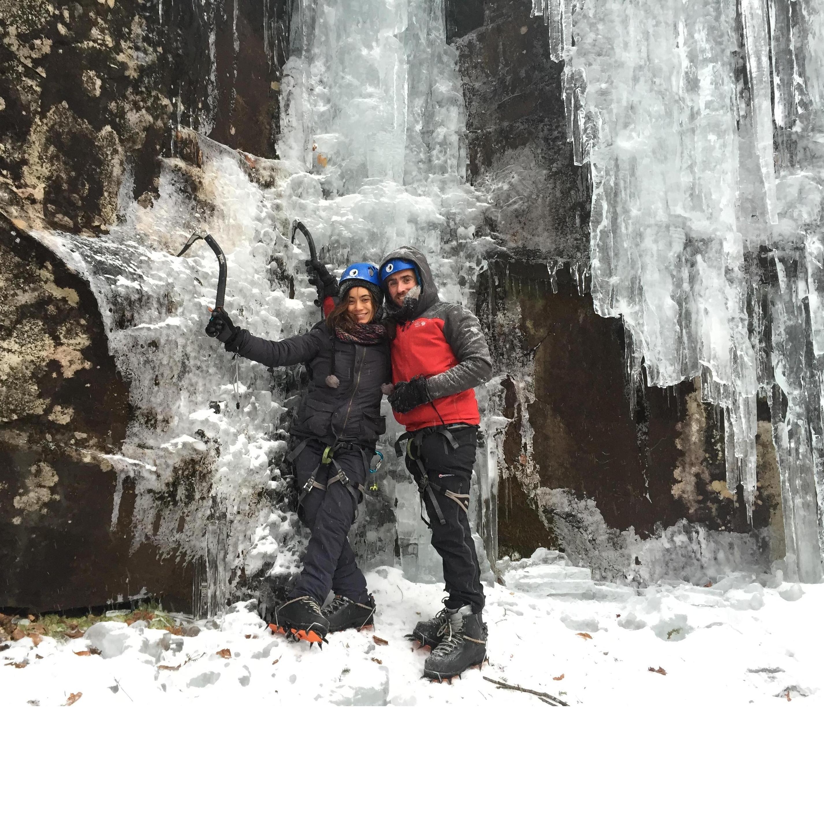 Ice climbing! Upstate NY...it was cold!
