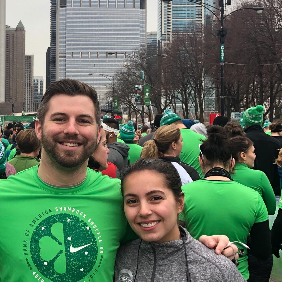 The race that started it all! We started dating a week after the “shamrock shuffle” Chicago road race with coworkers