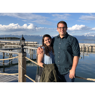 Scott and Alex visiting Scott's parents in Kalispell, Montana. They made the trip from Geneva to get vaccinated.