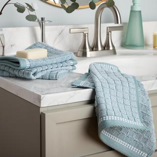 Everyday Textured Windowpane Washcloth, Set of 4