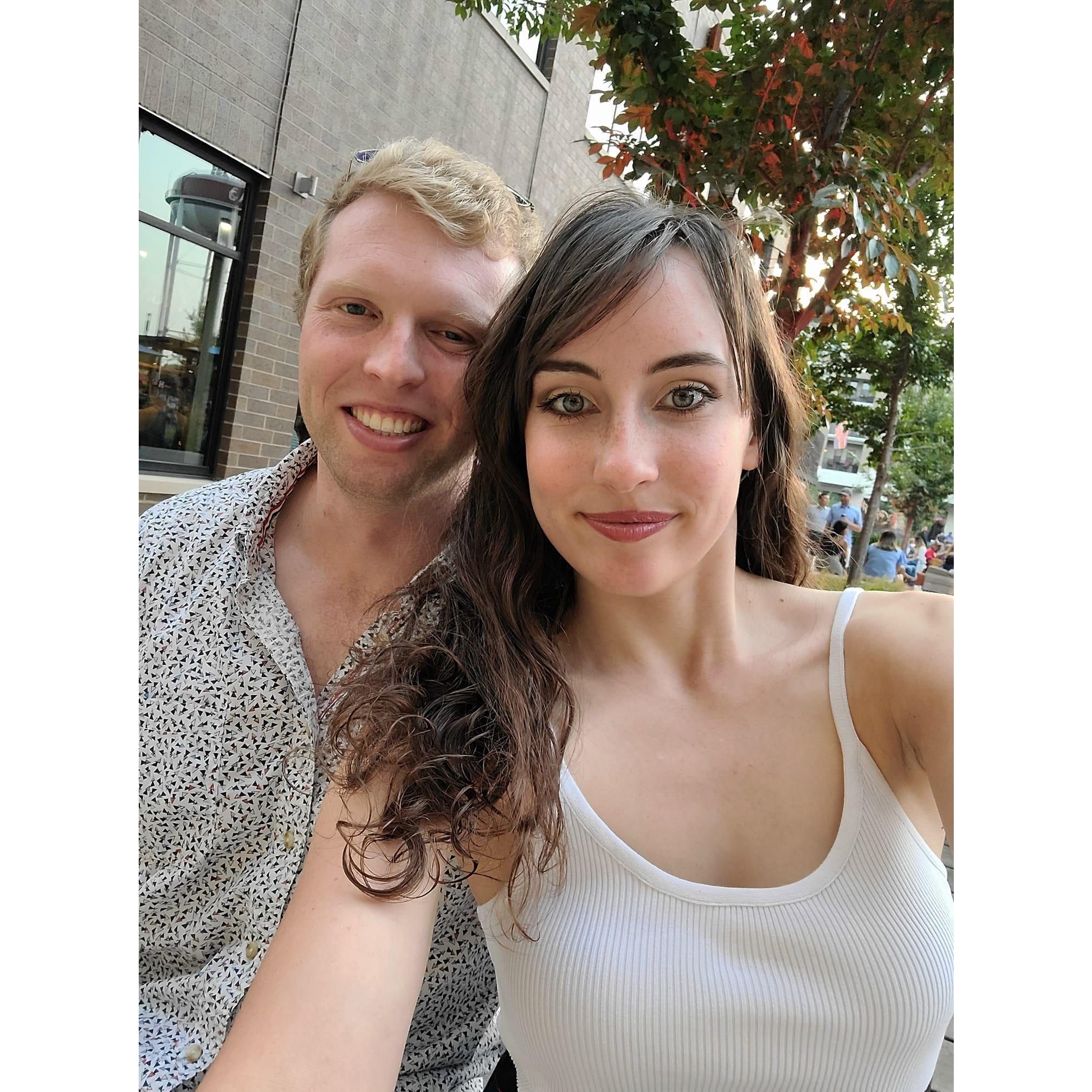 Riley and Anna pose for a selfie at Sun King Brewery in Carmel, IN.