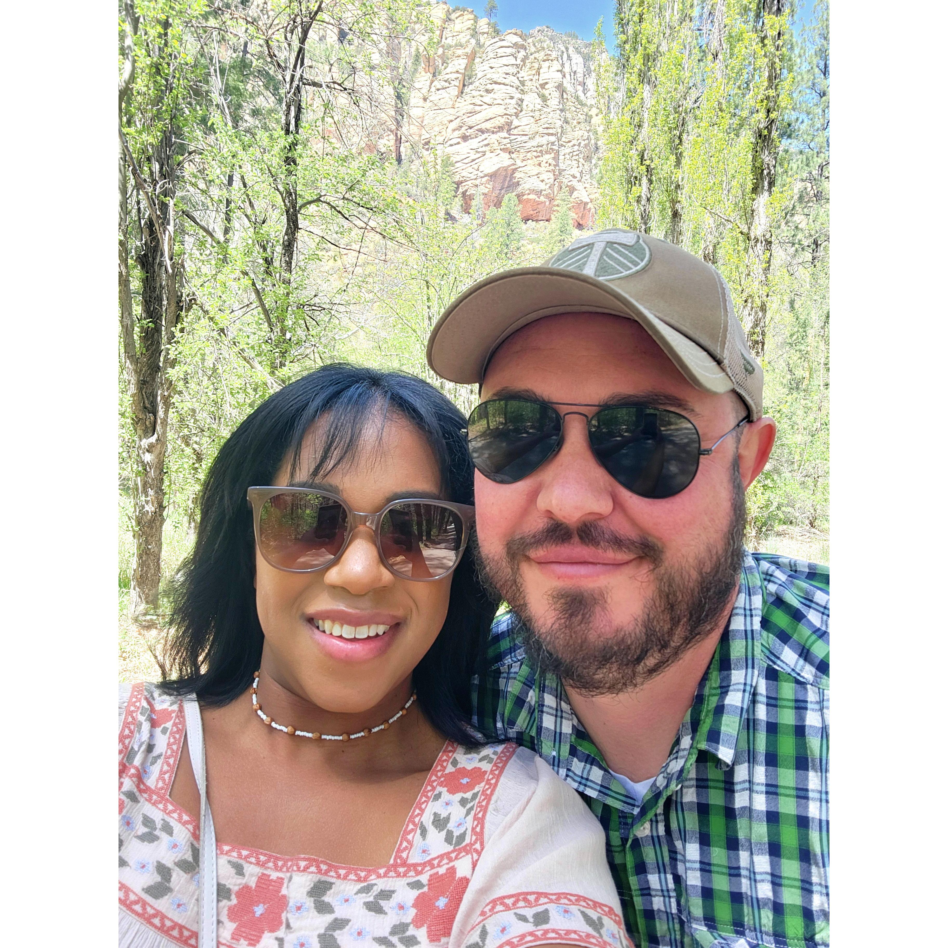 Amira's first trip to Arizona! We visited Oak Creek Canyon, where Lucas did work for the U.S. Forest Service.