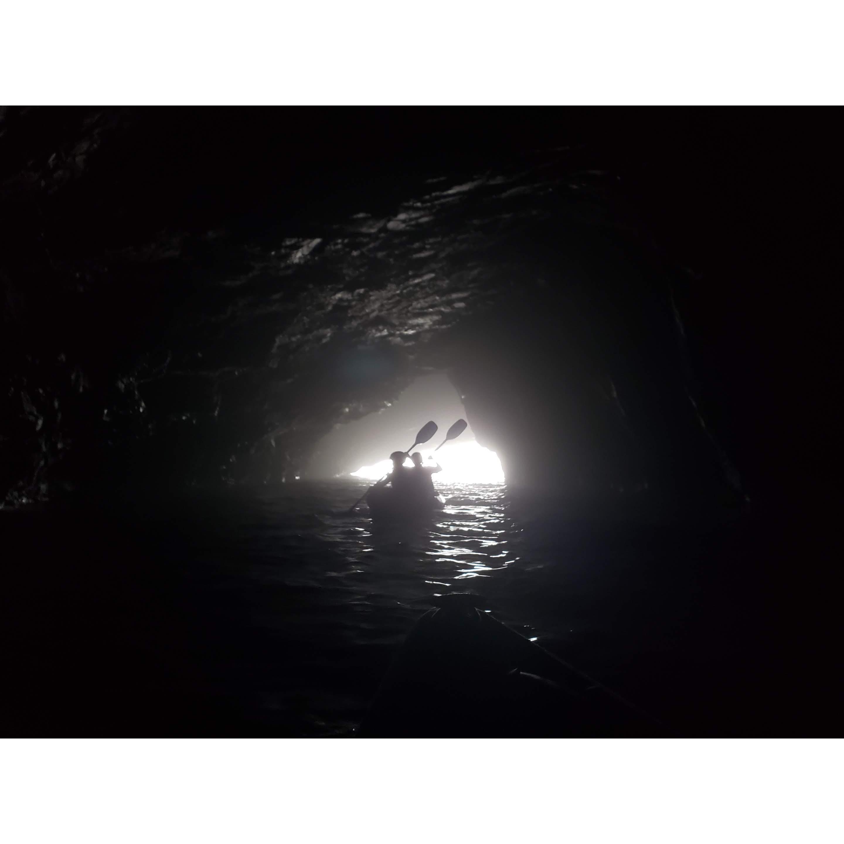 Kayaking through caves! -Channel Islands