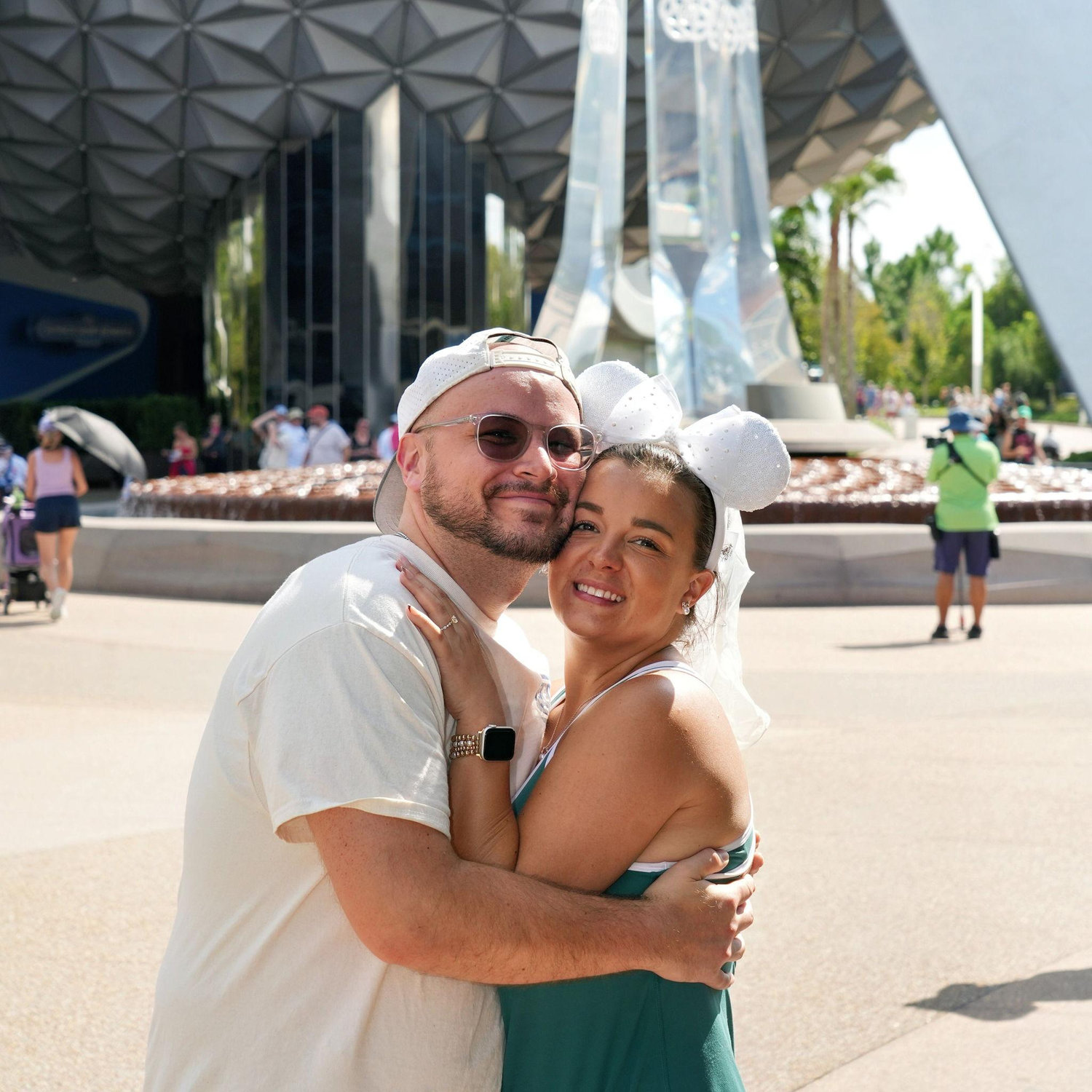 Celebrating our engagement in Epcot!