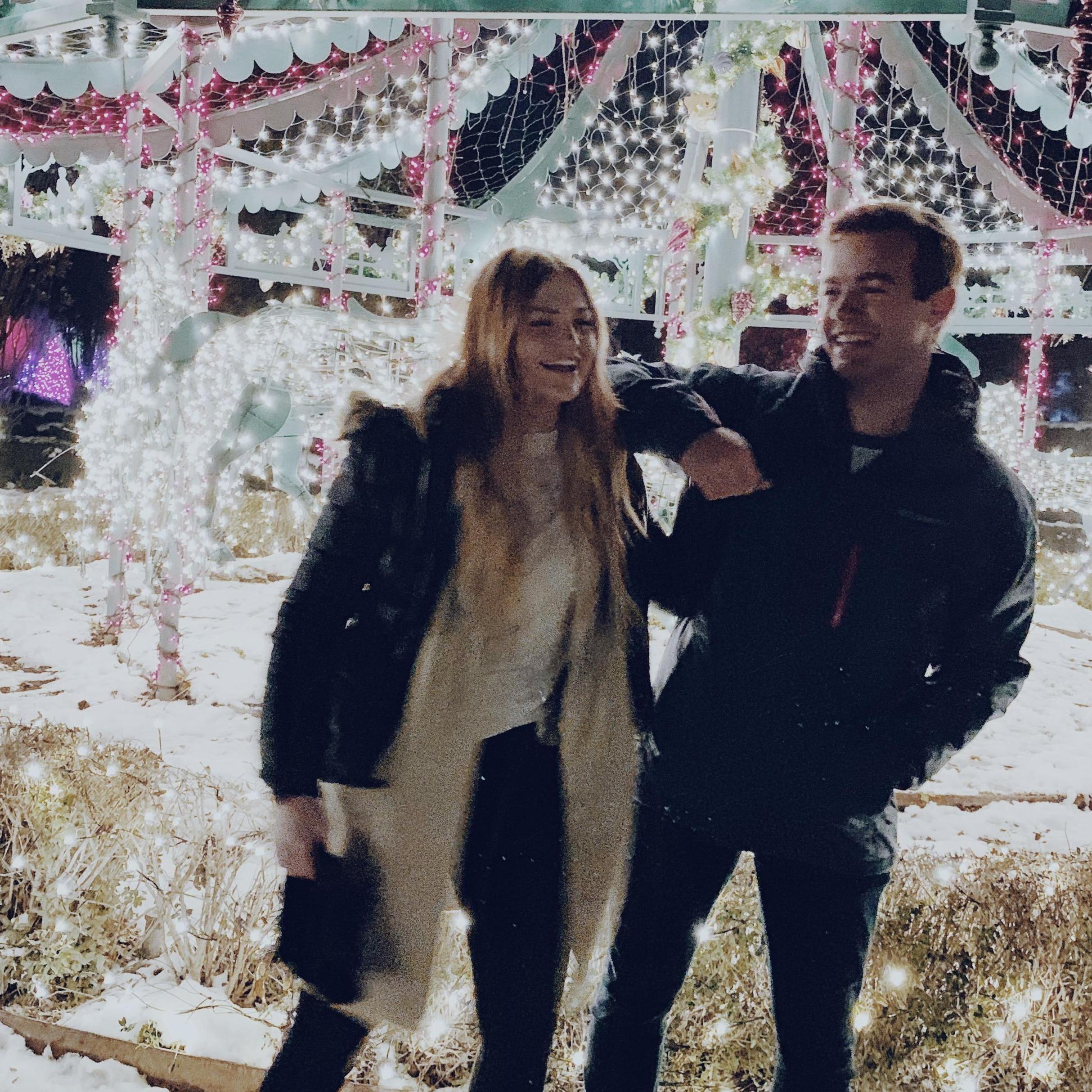 3rd date looking at Christmas lights at thanksgiving point.