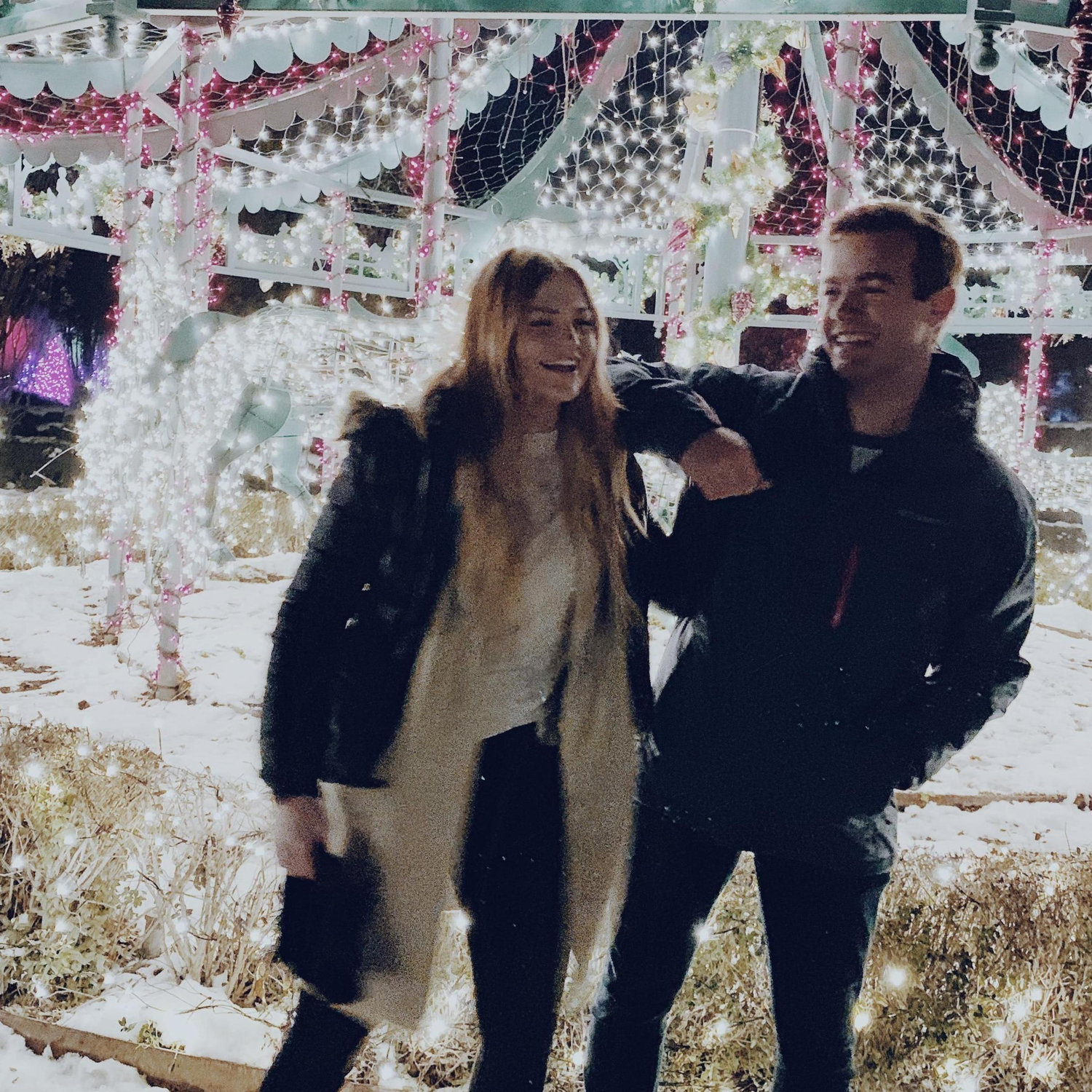 3rd date looking at Christmas lights at thanksgiving point.